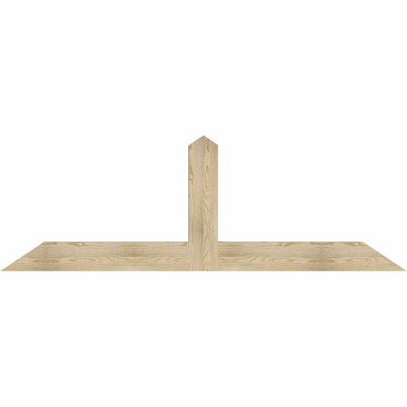 Ekena Millwork Portland Rough Sawn Timber Gable Bracket, Douglas Fir, 84"W x 28"H x 4"D x 6"F, 8/12 Pitch GBW084X28X0406POR00RDF